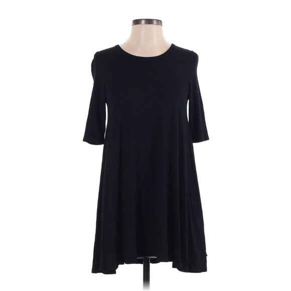 We The Free Open Back Tunic Top Oversize XS Cut Out Back Flowy Stretch Black - Picture 3 of 6
